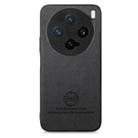 For vivo X200 Pro mini Twill Fabric Leather Skin Back Phone Case(Black) - 2