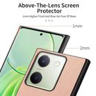 For vivo Y300+ Twill Fabric Leather Skin Back Phone Case(Pink) - 3