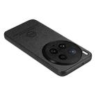 For vivo X200 Ultra Twill Fabric Leather Skin Back Phone Case(Black) - 3