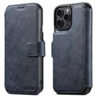 For iPhone 15 Pro Suteni Q05 2-in-1 Multi-function Detachable Wallet MagSafe Phone Case(Blue) - 1