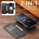 For iPhone 15 Plus Suteni Q05 2-in-1 Multi-function Detachable Wallet MagSafe Phone Case(Black) - 2