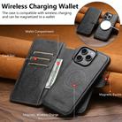 For iPhone 15 Plus Suteni Q05 2-in-1 Multi-function Detachable Wallet MagSafe Phone Case(Black) - 3