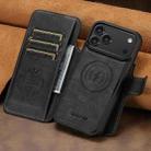 For iPhone 17 Pro Max Suteni Q05 2-in-1 Multi-function Detachable Wallet MagSafe Phone Case(Black) - 2