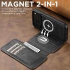 For iPhone 17 Pro Max Suteni Q05 2-in-1 Multi-function Detachable Wallet MagSafe Phone Case(Black) - 3