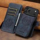 For iPhone 17 Pro Max Suteni Q05 2-in-1 Multi-function Detachable Wallet MagSafe Phone Case(Blue) - 2