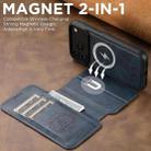For iPhone 17 Pro Max Suteni Q05 2-in-1 Multi-function Detachable Wallet MagSafe Phone Case(Blue) - 3