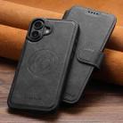 For iPhone 17 Suteni Q05 2-in-1 Multi-function Detachable Wallet MagSafe Phone Case(Black) - 2