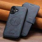 For iPhone 17 Suteni Q05 2-in-1 Multi-function Detachable Wallet MagSafe Phone Case(Blue) - 2