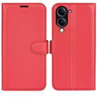 For vivo Y04 / Y29s Litchi Texture Horizontal Flip Leather Phone Case with Holder(Red) - 1