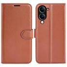 For vivo Y04 / Y29s Litchi Texture Horizontal Flip Leather Phone Case with Holder(Brown) - 1