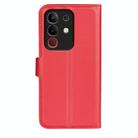 For vivo Y29 4G Litchi Texture Horizontal Flip Leather Phone Case with Holder(Red) - 3