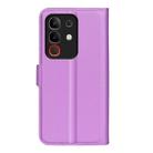 For vivo Y29 4G Litchi Texture Horizontal Flip Leather Phone Case with Holder(Purple) - 3