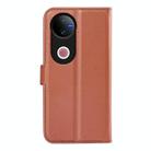 For vivo V50 Global Litchi Texture Horizontal Flip Leather Phone Case with Holder(Brown) - 3