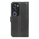 For vivo vivo Y19s 4G / Y29 5G Litchi Texture Horizontal Flip Leather Phone Case with Holder(Black) - 3