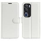 For vivo vivo Y19s 4G / Y29 5G Litchi Texture Horizontal Flip Leather Phone Case with Holder(White) - 1