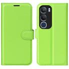 For vivo vivo Y19s 4G / Y29 5G Litchi Texture Horizontal Flip Leather Phone Case with Holder(Green) - 1