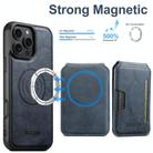 For iPhone 16 Suteni M3 Card Bag MagSafe Cowhide Texture Leather Phone Case(Blue) - 2