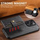 For iPhone 15 Pro Max Suteni M4 Magnetic Card Bag MagSafe Leather Phone Case(Black) - 3