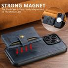 For iPhone 12 Pro Max Suteni M4 Magnetic Card Bag MagSafe Leather Phone Case(Blue) - 3