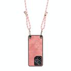 For Realme Neo7 Vintage Leather PC Back Cover Phone Case with Crossbody Strap(Pink) - 3