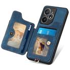 For Realme Neo7 Retro Skin-feel Ring Multi-card Wallet Phone Case(Blue) - 3
