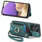 For Realme Neo7 Retro Skin-feel Ring Multi-card Wallet Phone Case(Green) - 2