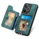 For Realme Neo7 Retro Skin-feel Ring Multi-card Wallet Phone Case(Green) - 3
