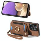 For Realme Neo7 Retro Skin-feel Ring Multi-card Wallet Phone Case(Brown) - 2