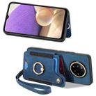 For Realme 14 Pro Retro Skin-feel Ring Multi-card Wallet Phone Case(Blue) - 2