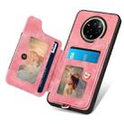 For Realme 14 Pro+ Retro Skin-feel Ring Multi-card Wallet Phone Case(Pink) - 3