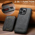 For iPhone 16 Suteni M5 Magnetic Card Bag MagSafe Leather Phone Case(Black) - 2