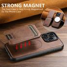 For iPhone 15 Pro Max Suteni M5 Magnetic Card Bag MagSafe Leather Phone Case(Brown) - 3