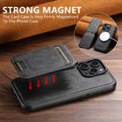 For iPhone 13 Pro Max Suteni M5 Magnetic Card Bag MagSafe Leather Phone Case(Black) - 3