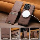 For iPhone 13 Pro Max Suteni M5 Magnetic Card Bag MagSafe Leather Phone Case(Brown) - 3
