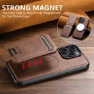 For iPhone 13 Pro Suteni M5 Magnetic Card Bag MagSafe Leather Phone Case(Brown) - 3