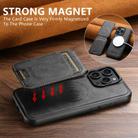 For iPhone 13 Suteni M5 Magnetic Card Bag MagSafe Leather Phone Case(Black) - 3