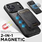 For iPhone 17 Pro Max Suteni M5 Magnetic Card Bag MagSafe Leather Phone Case(Black) - 3