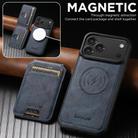 For iPhone 17 Pro Max Suteni M5 Magnetic Card Bag MagSafe Leather Phone Case(Blue) - 2