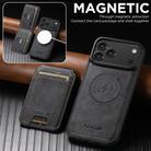 For iPhone 17 Pro Suteni M5 Magnetic Card Bag MagSafe Leather Phone Case(Black) - 2