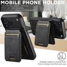 For iPhone 17 Pro Suteni M5 Magnetic Card Bag MagSafe Leather Phone Case(Black) - 3