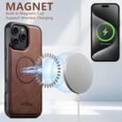 For iPhone 15 Pro Max Suteni G5 Cowhide Leather MagSafe Magnetic Phone Case(Brown) - 3
