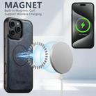 For iPhone 15 Pro Max Suteni G5 Cowhide Leather MagSafe Magnetic Phone Case(Blue) - 3
