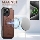 For iPhone 12 Pro Max Suteni G5 Cowhide Leather MagSafe Magnetic Phone Case(Brown) - 3