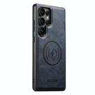 For Samsung Galaxy S24 Ultra 5G Suteni G5 Cowhide Leather Magnetic Phone Case(Blue) - 1