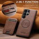 For Samsung Galaxy S24 Ultra 5G Suteni M5 Magnetic Card Bag MagSafe Leather Phone Case(Brown) - 2