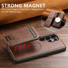 For Samsung Galaxy S23 Ultra 5G Suteni M5 Magnetic Card Bag MagSafe Leather Phone Case(Brown) - 3