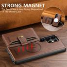 For Samsung Galaxy S25 Ultra 5G Suteni M4 Magnetic Card Bag MagSafe Leather Phone Case(Brown) - 3