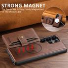 For Samsung Galaxy S24 Ultra 5G Suteni M4 Magnetic Card Bag MagSafe Leather Phone Case(Brown) - 3