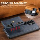 For Samsung Galaxy S24 Ultra 5G Suteni M4 Magnetic Card Bag MagSafe Leather Phone Case(Blue) - 3