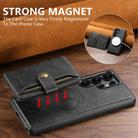 For Samsung Galaxy S22 Ultra 5G Suteni M4 Magnetic Card Bag MagSafe Leather Phone Case(Black) - 3